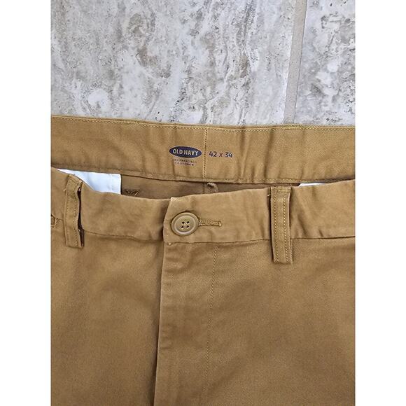 Old Navy Men's Athletic Dark Khaki Pants Size 42 x 34 403819 - Picture 3 of 3